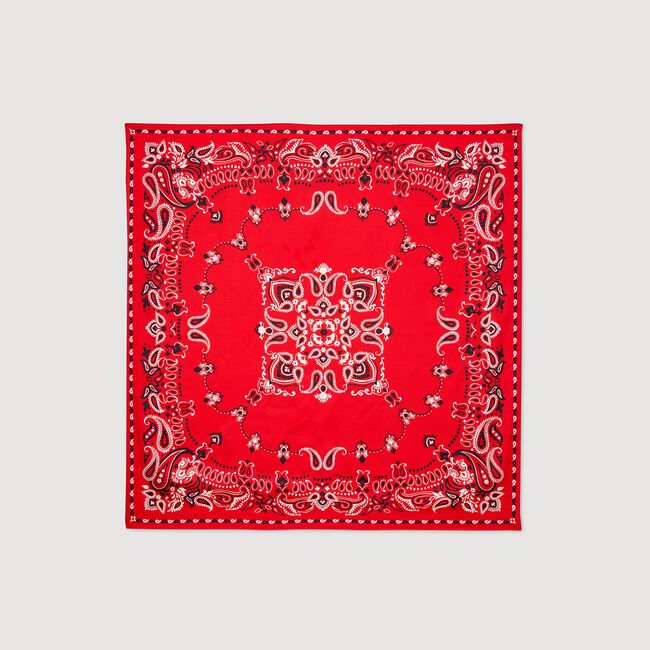 Foulard en soie à imprimé bandana