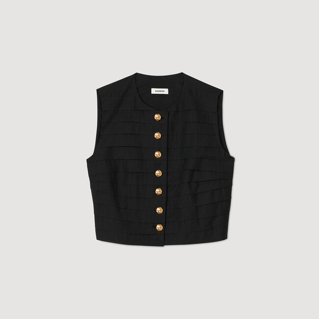 Pleated crop top