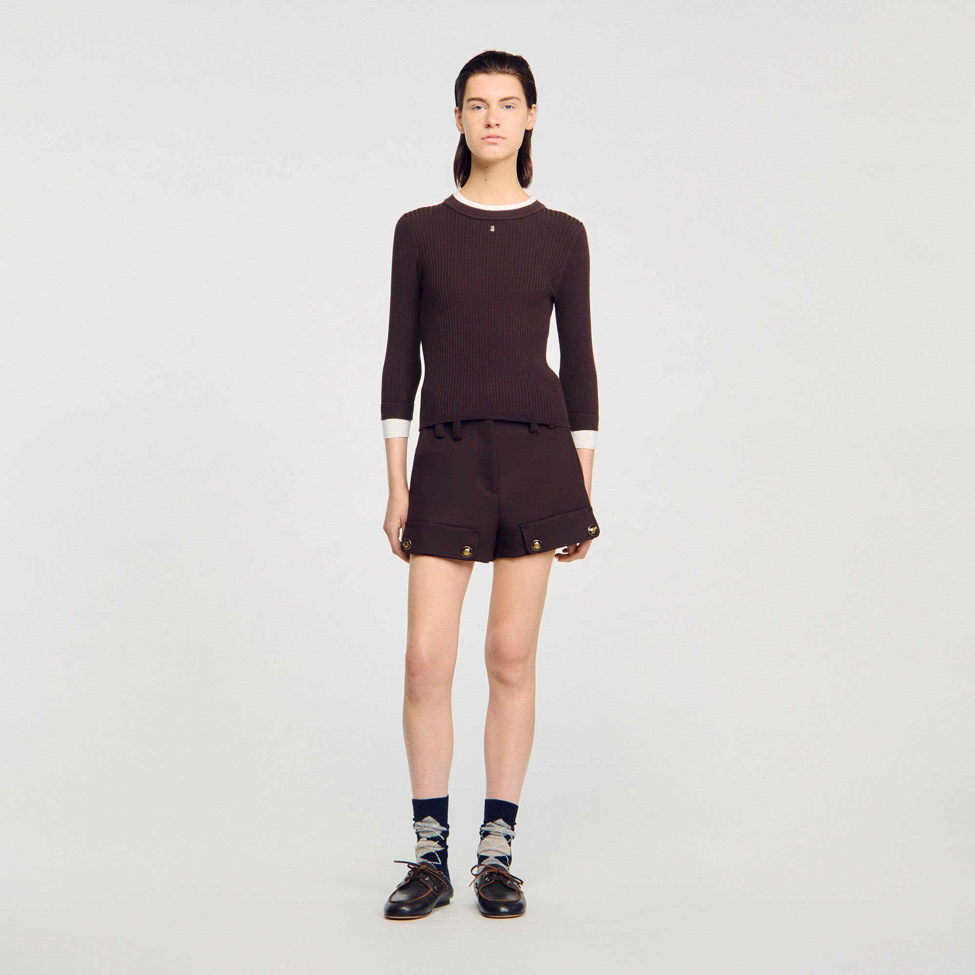 2-in-1 mixed wool jumper