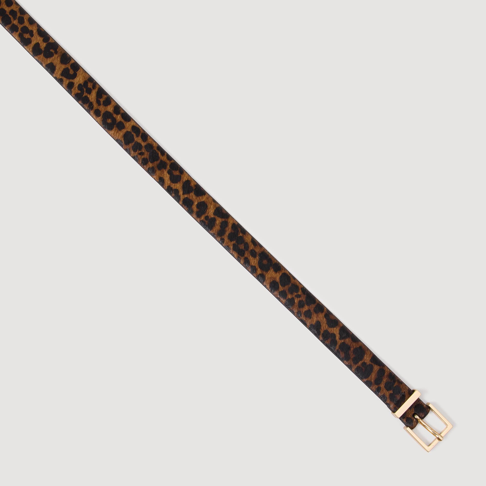 Ceinture en cuir effet pony