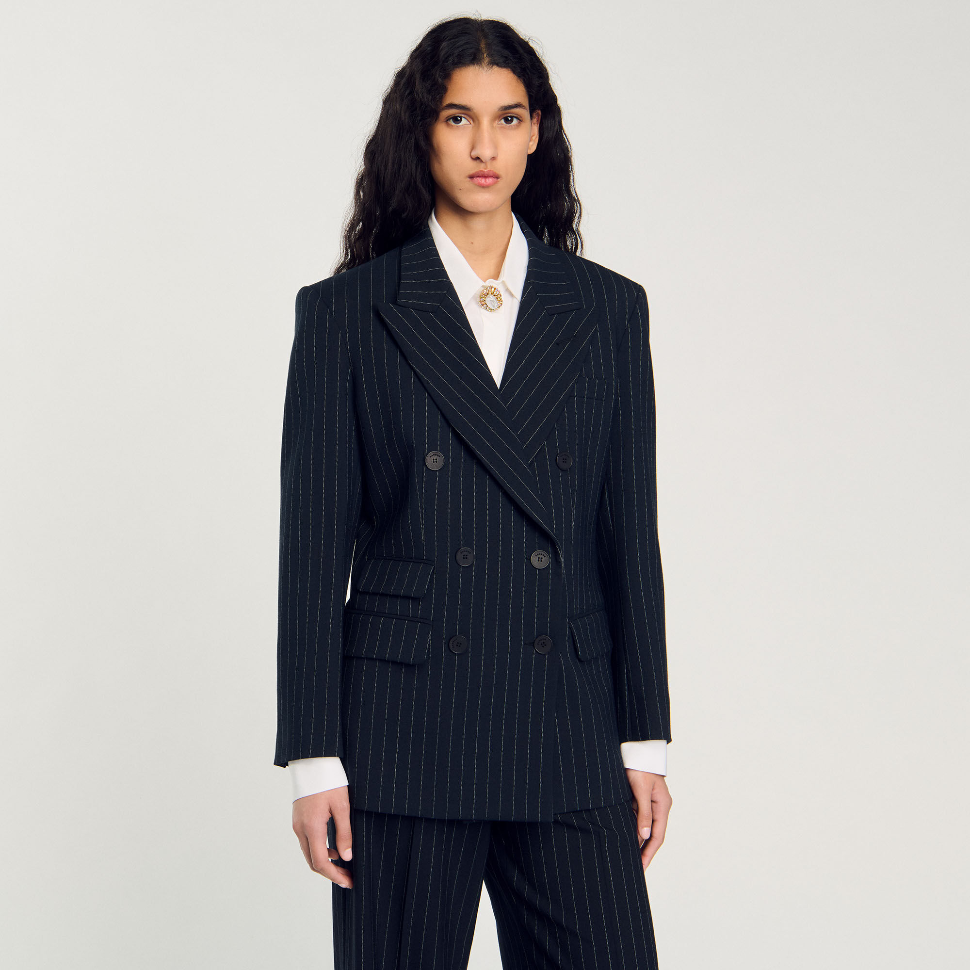 Veste de costume à rayures