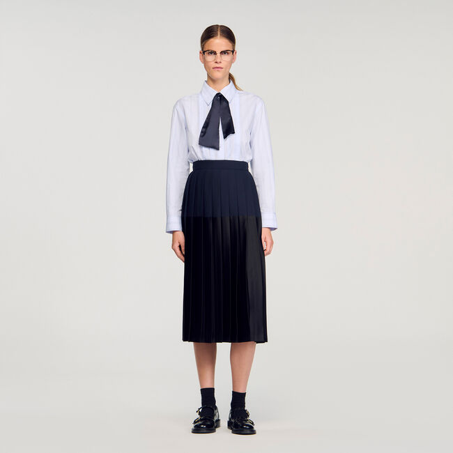 Long pleated skirt
