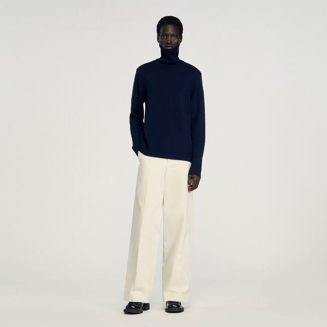 Wool and cashmere turtleneck jumper