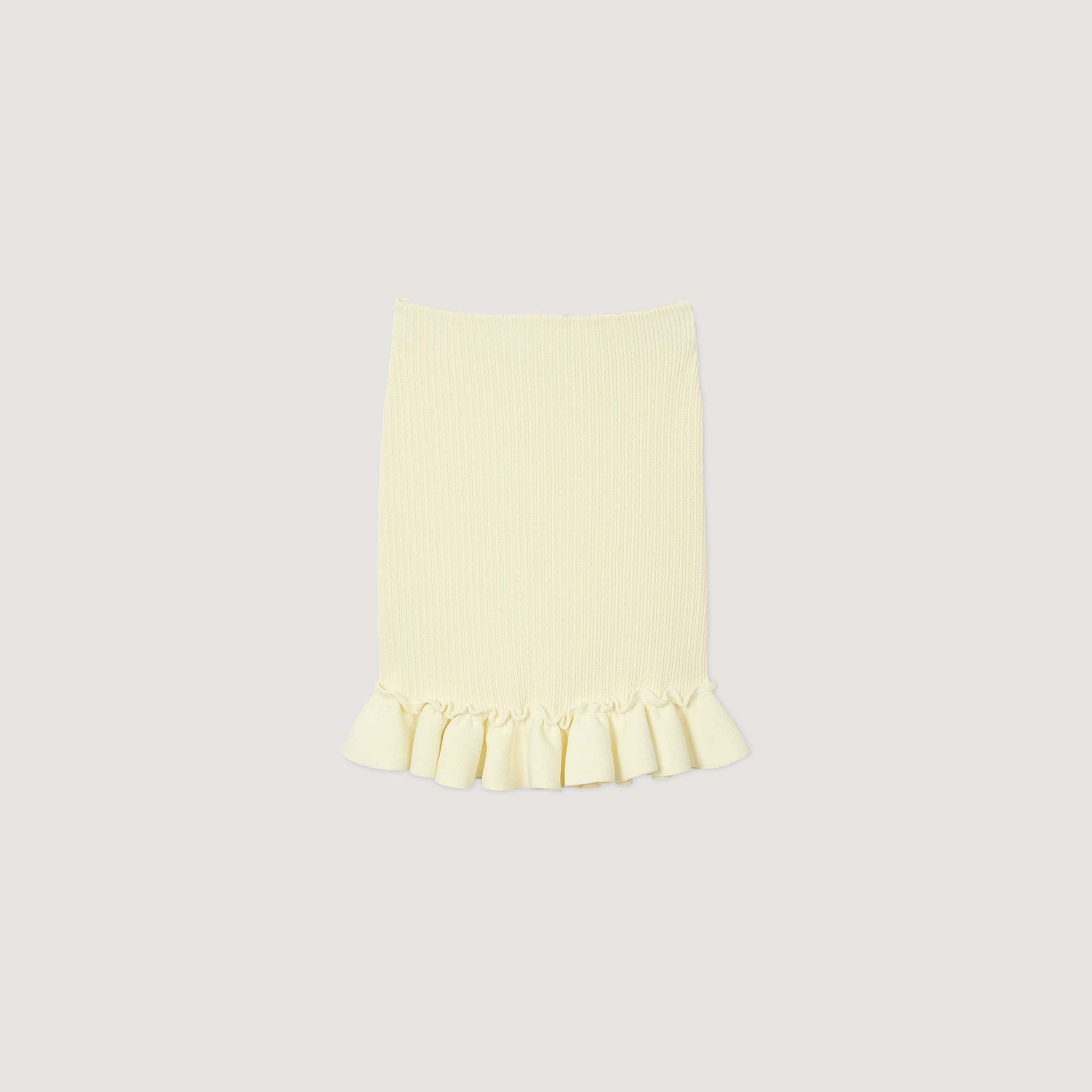 Knitted skirt with ruffle