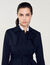 Trench coat with pleated inset