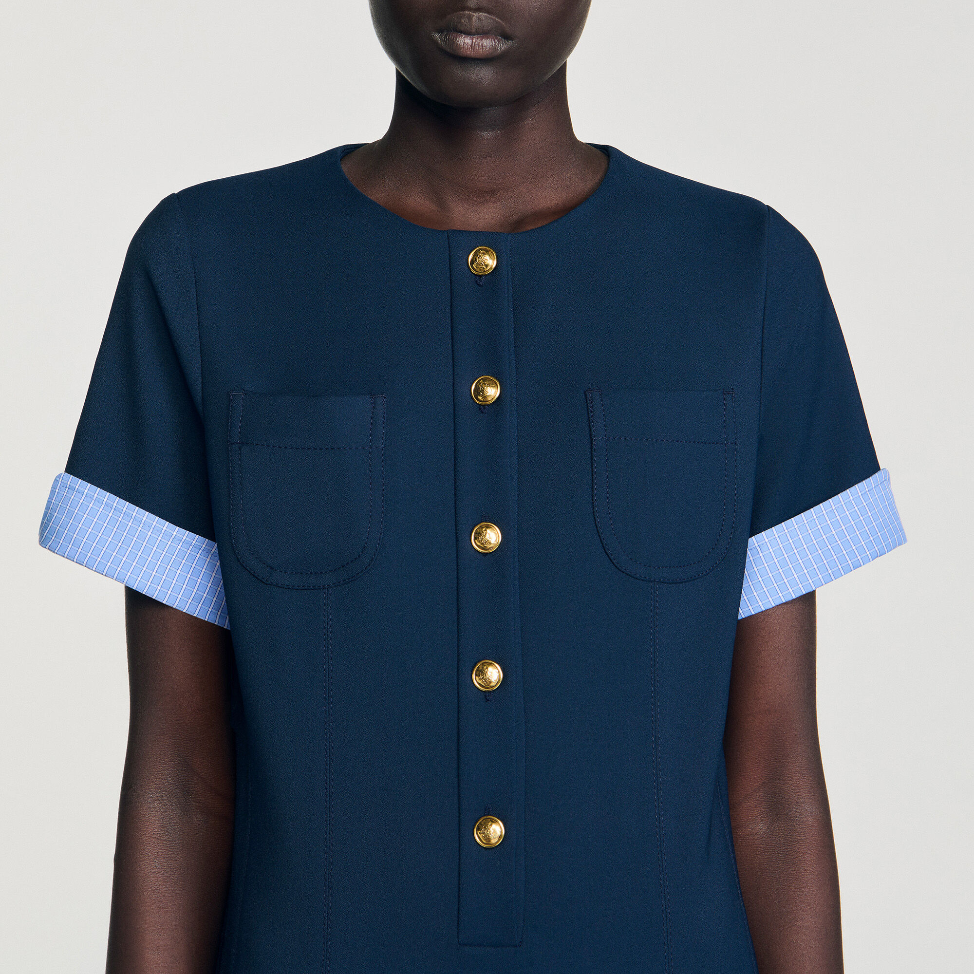 Robe courte plissée