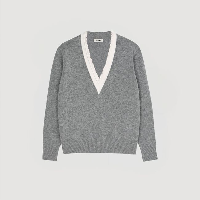 Pullover mit V-Ausschnitt