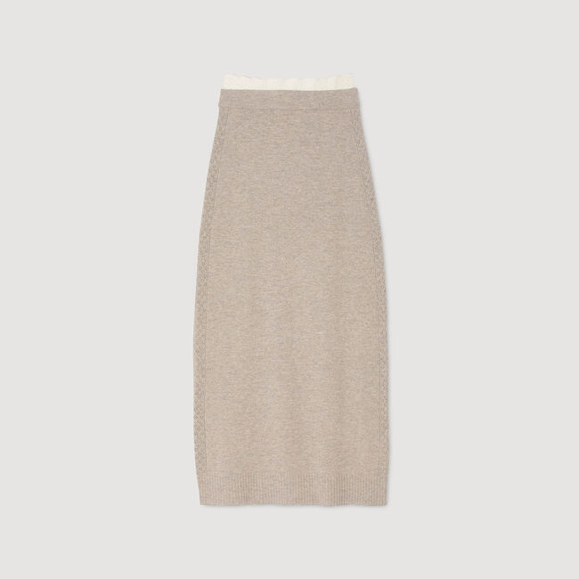 Jupe longue maille bicolore