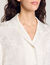 Cropped shirt with jacquard flowers