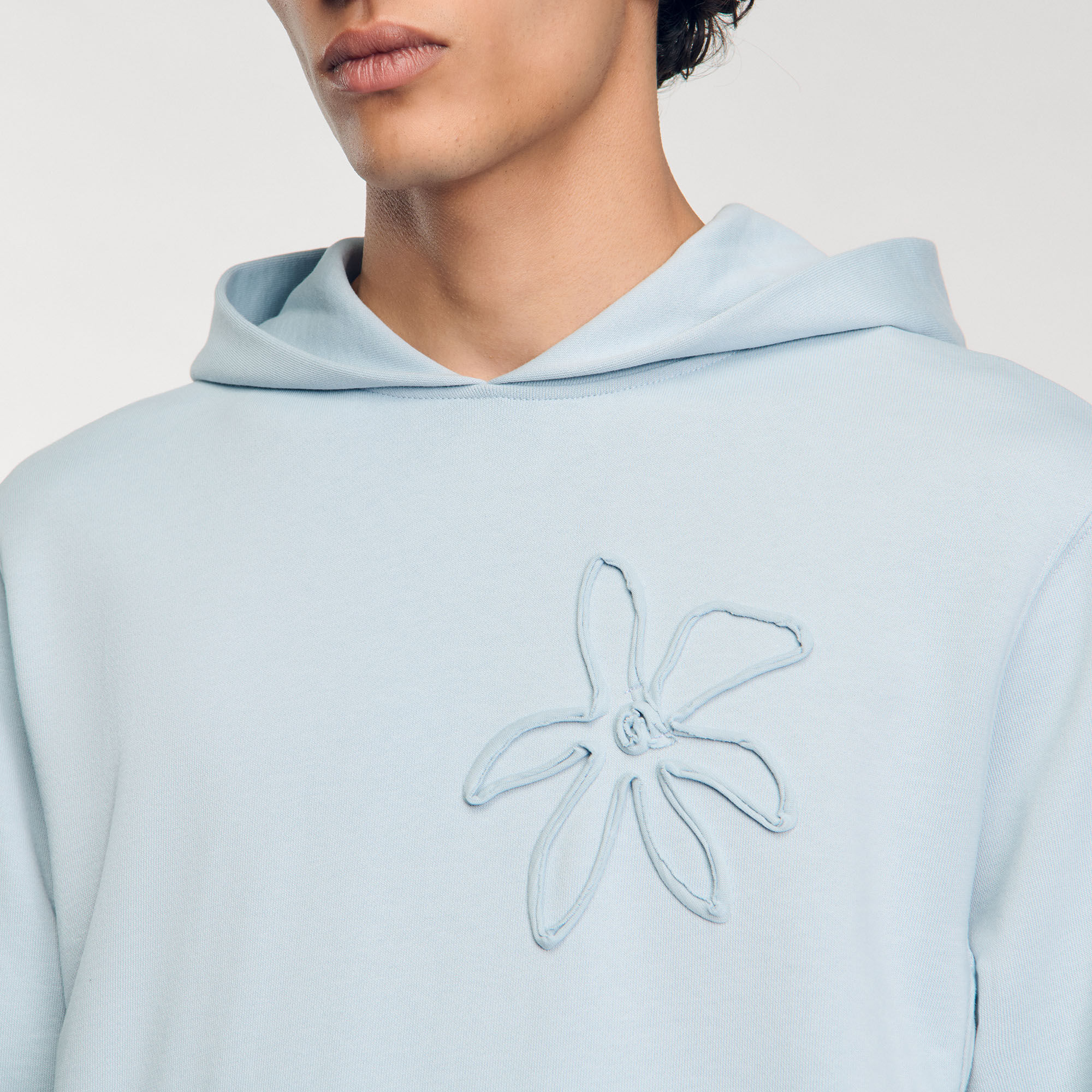 Hoodie mit Kapuze und Blumenmuster