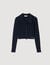 Kurzer Cardigan mit Polokragen