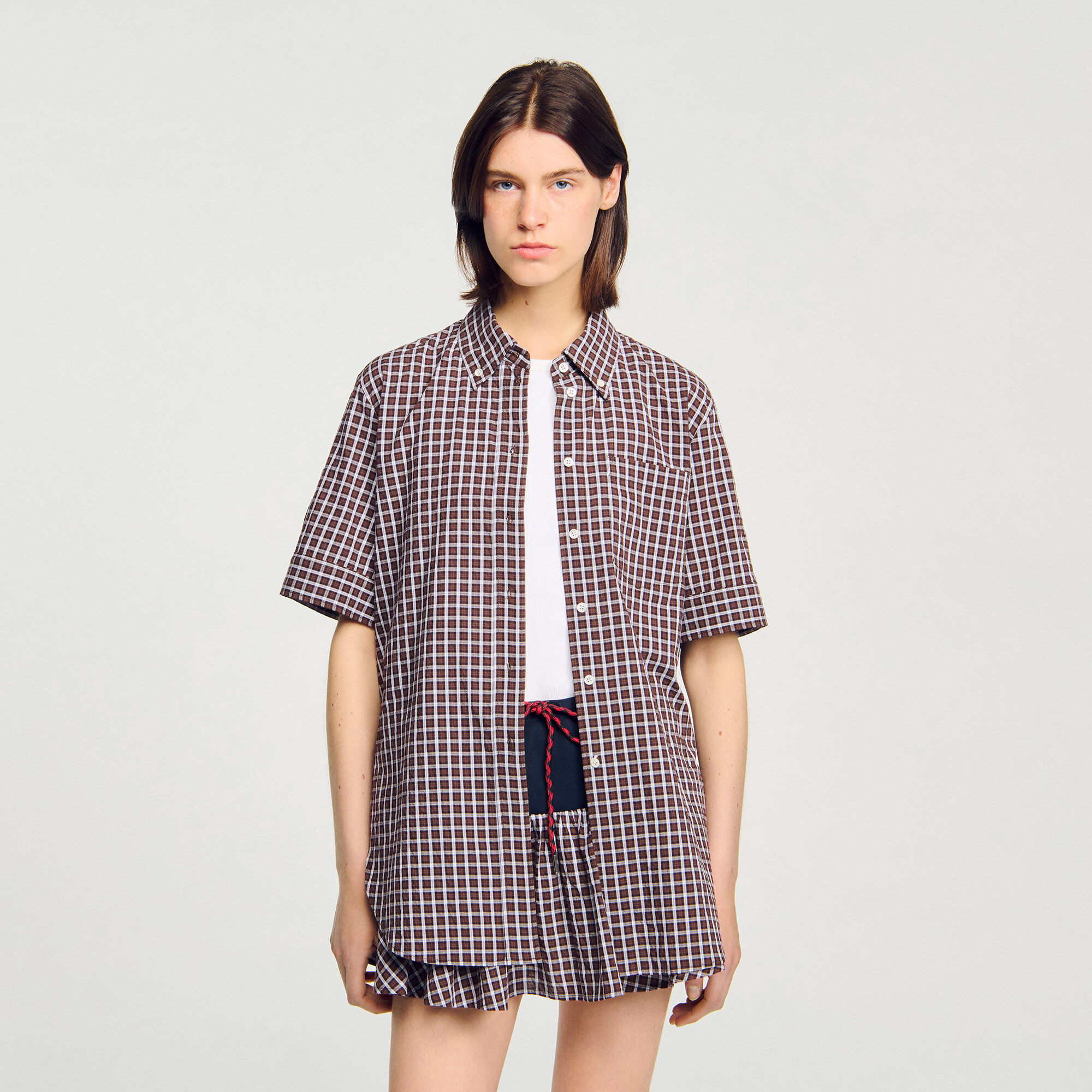 Chemise oversize à carreaux