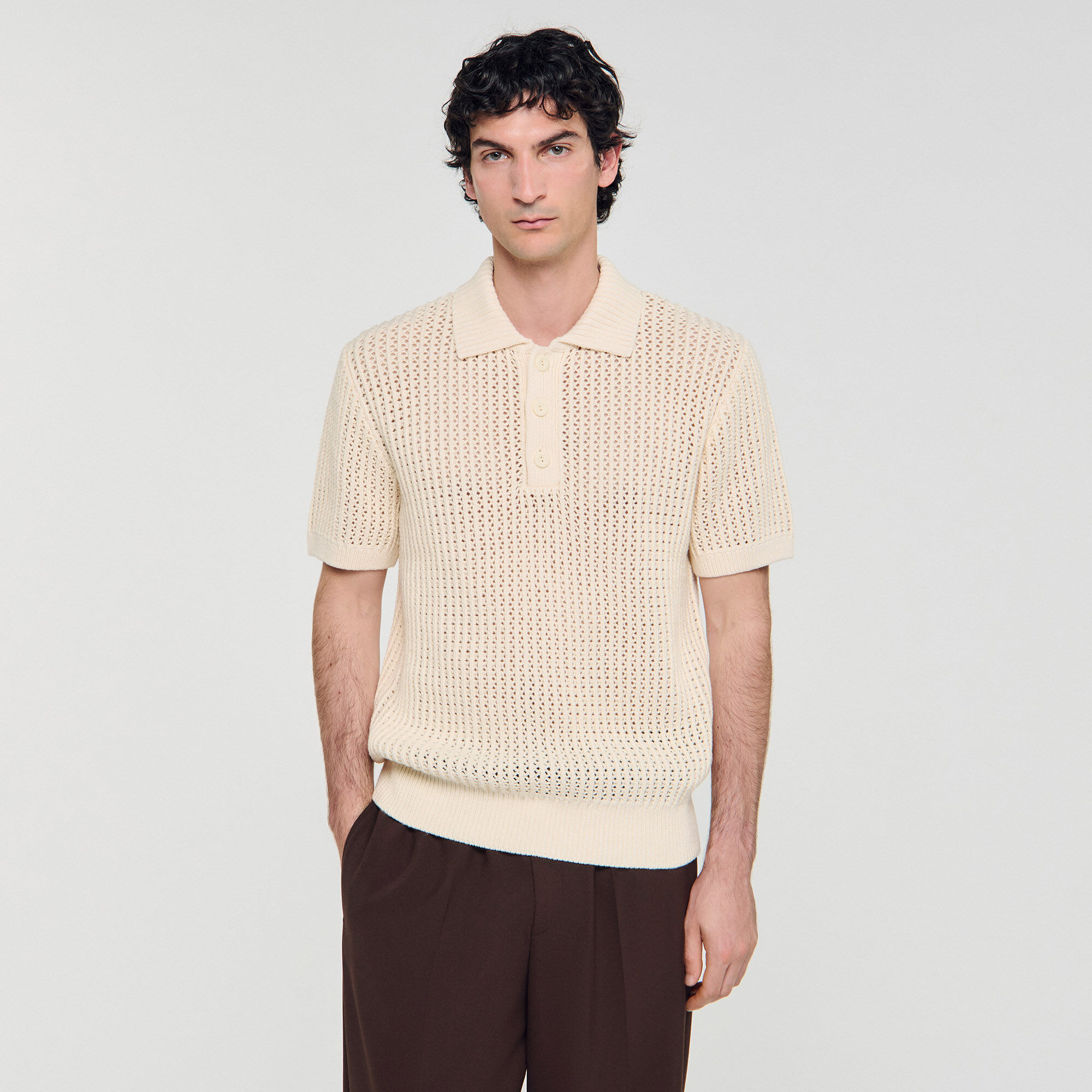 Polo en coton à col polo