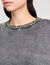 Jewellery neck sweatshirt