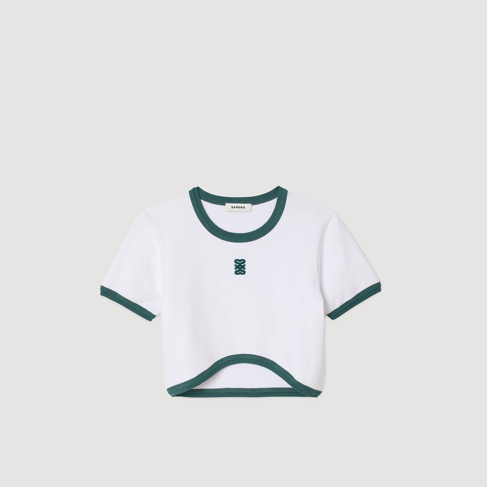 T-shirt court bicolore