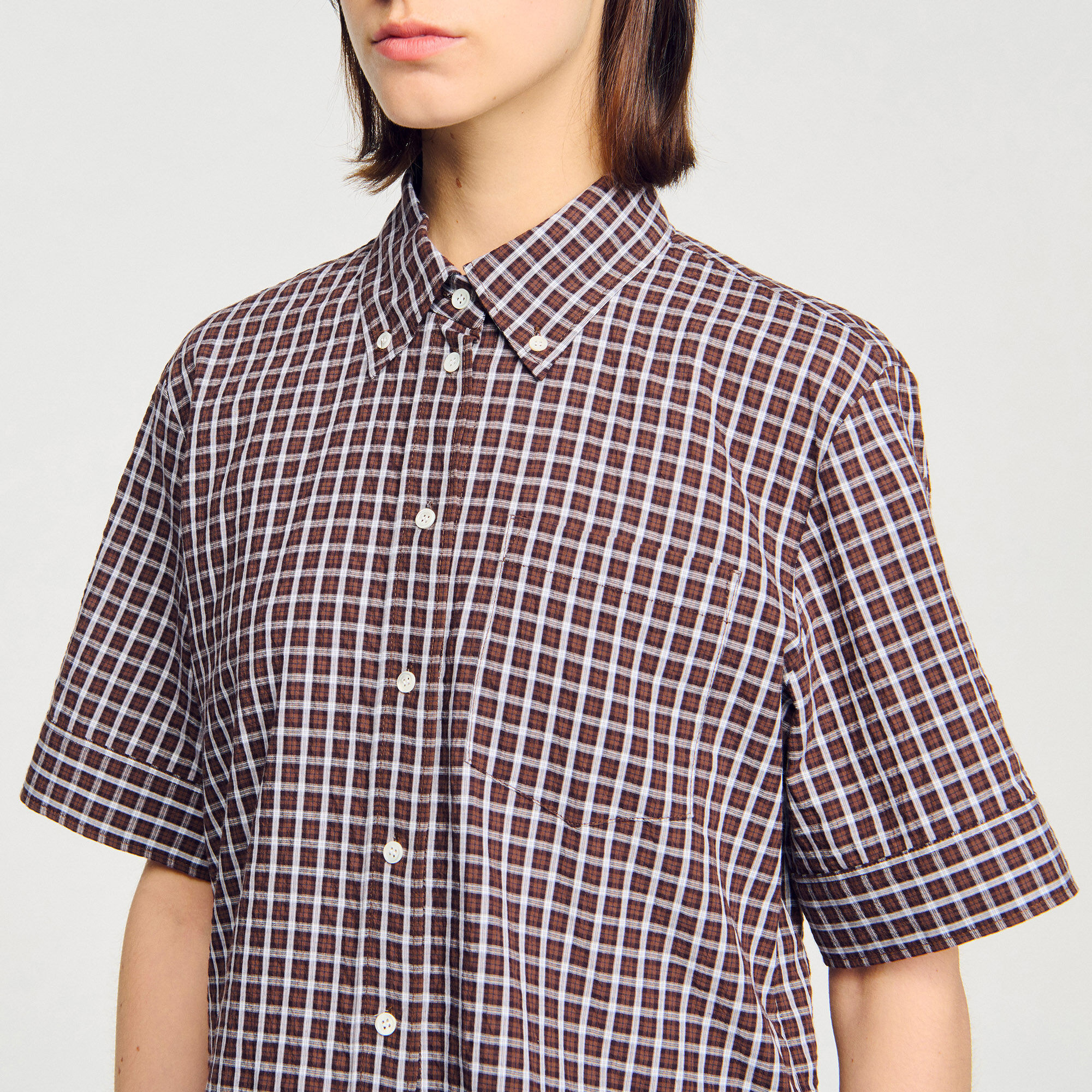 Chemise oversize à carreaux