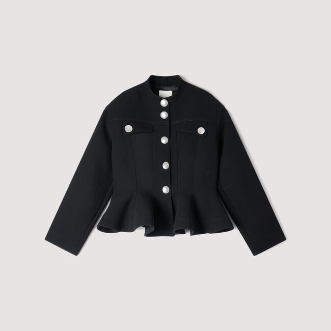 Kurze Jacke mit Volant-Sch&ouml;&szlig;chen