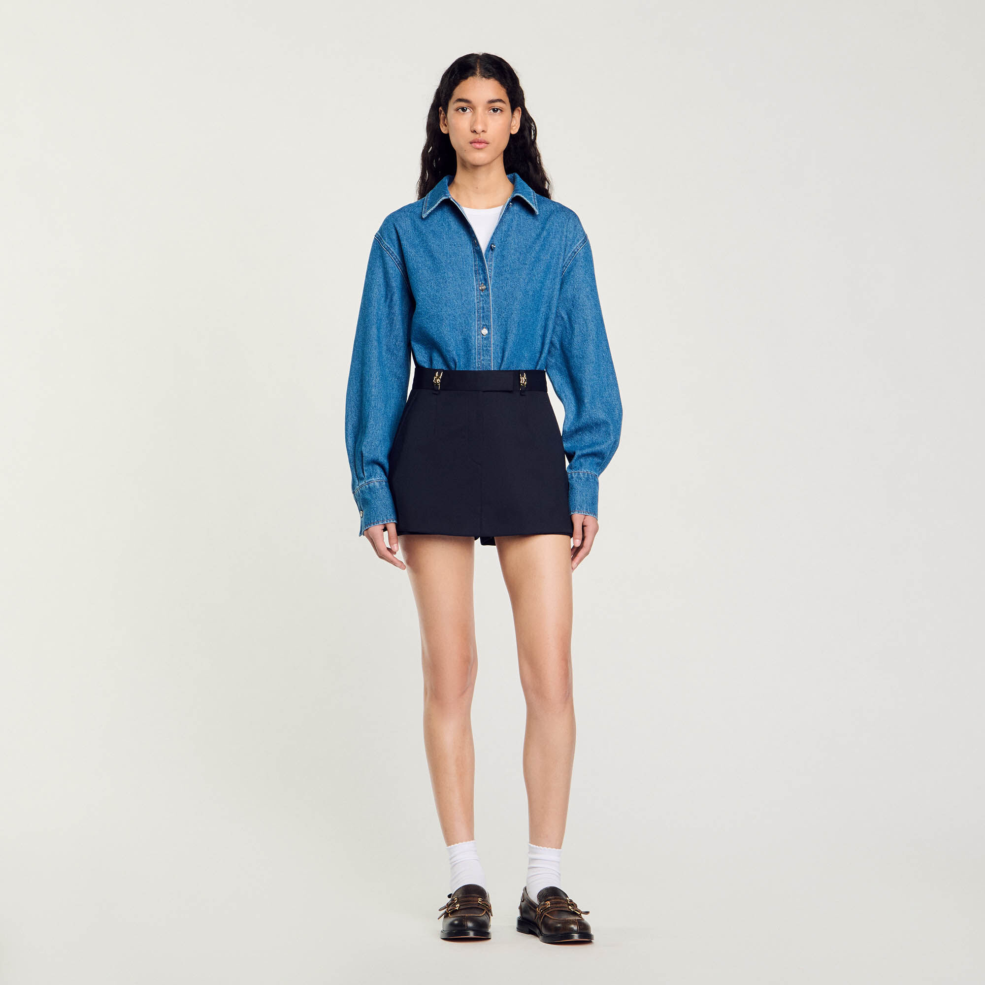 Skort mit originellen Schlaufen 