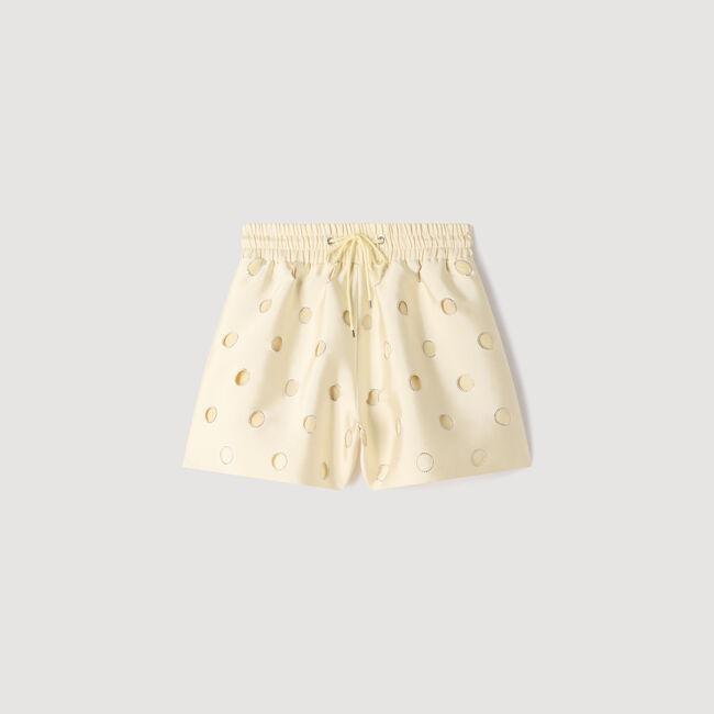 Shorts mit L&ouml;chern und Strass