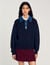 Pull en maille à col polo denim