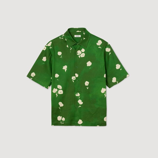 Chemise en lin imprimé fleur