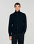 Zip-up wool cardigan