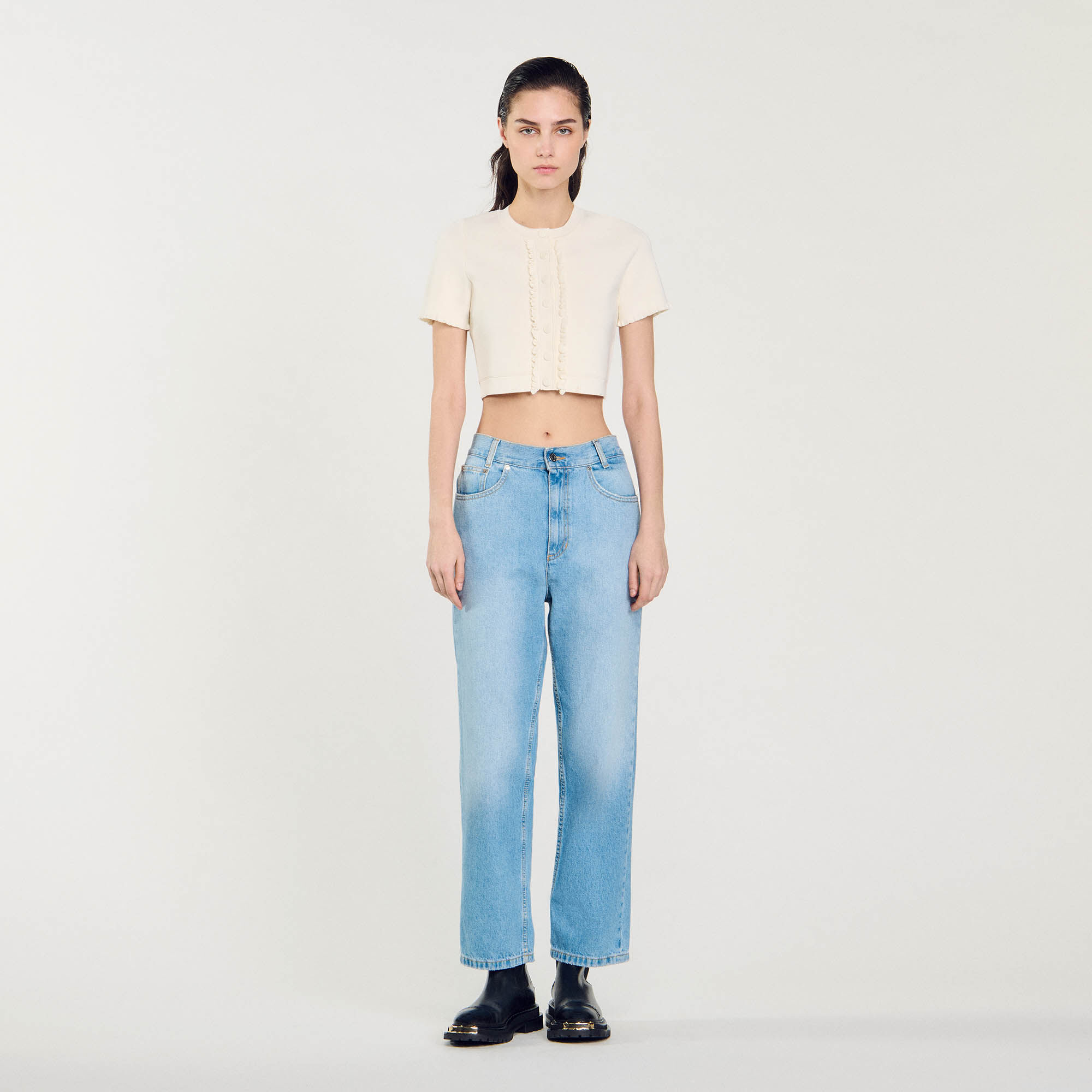 Jean droit taille basse