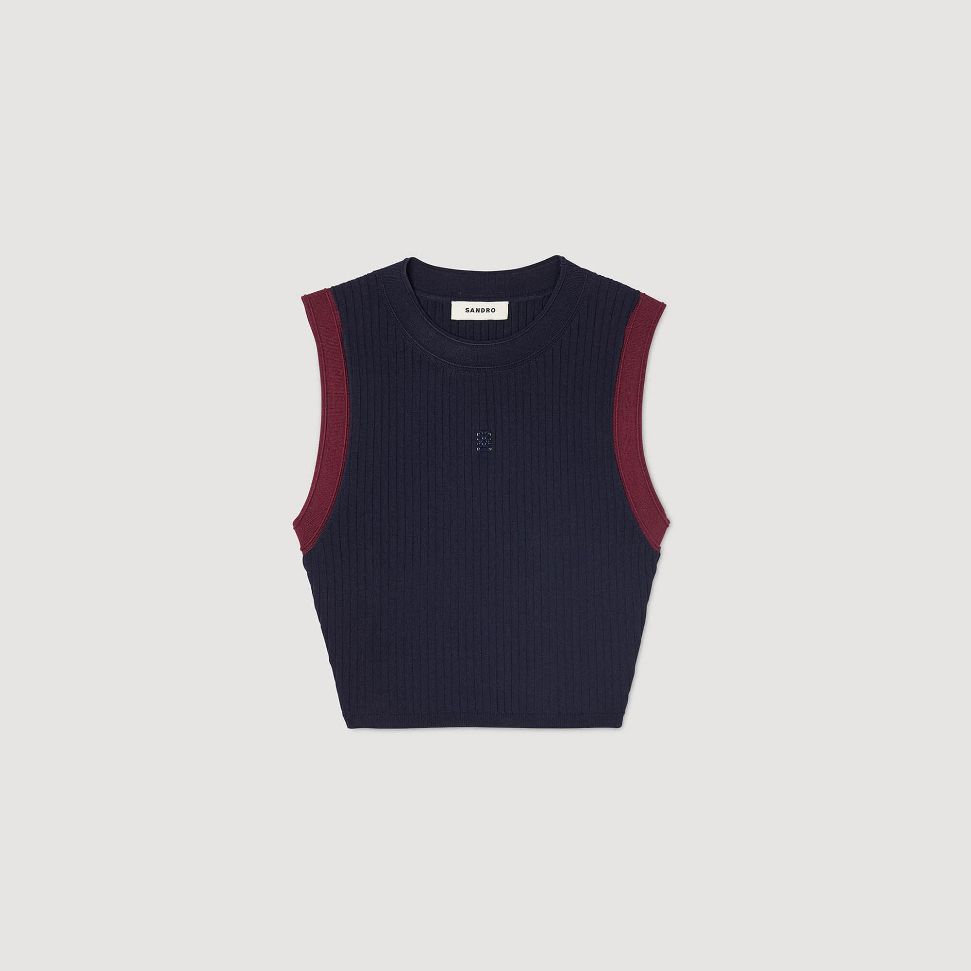 Zweifarbiges Stricktop