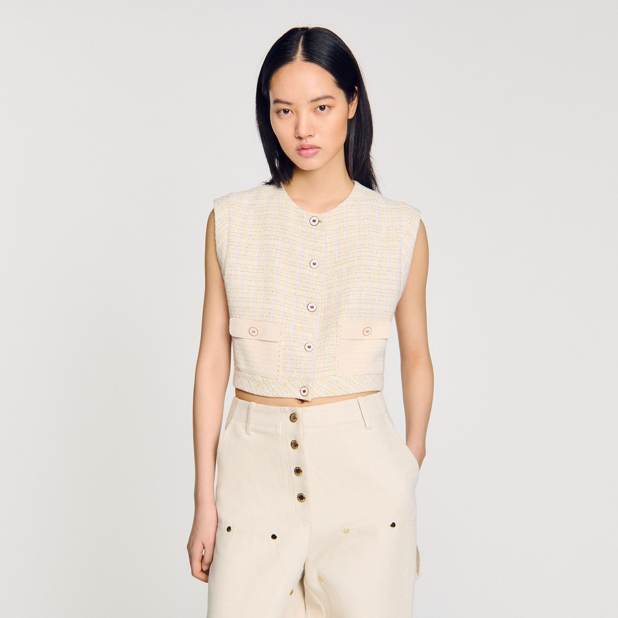 Veston en tweed fantaisie