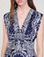 Langes Kleid mit Bandana-Print