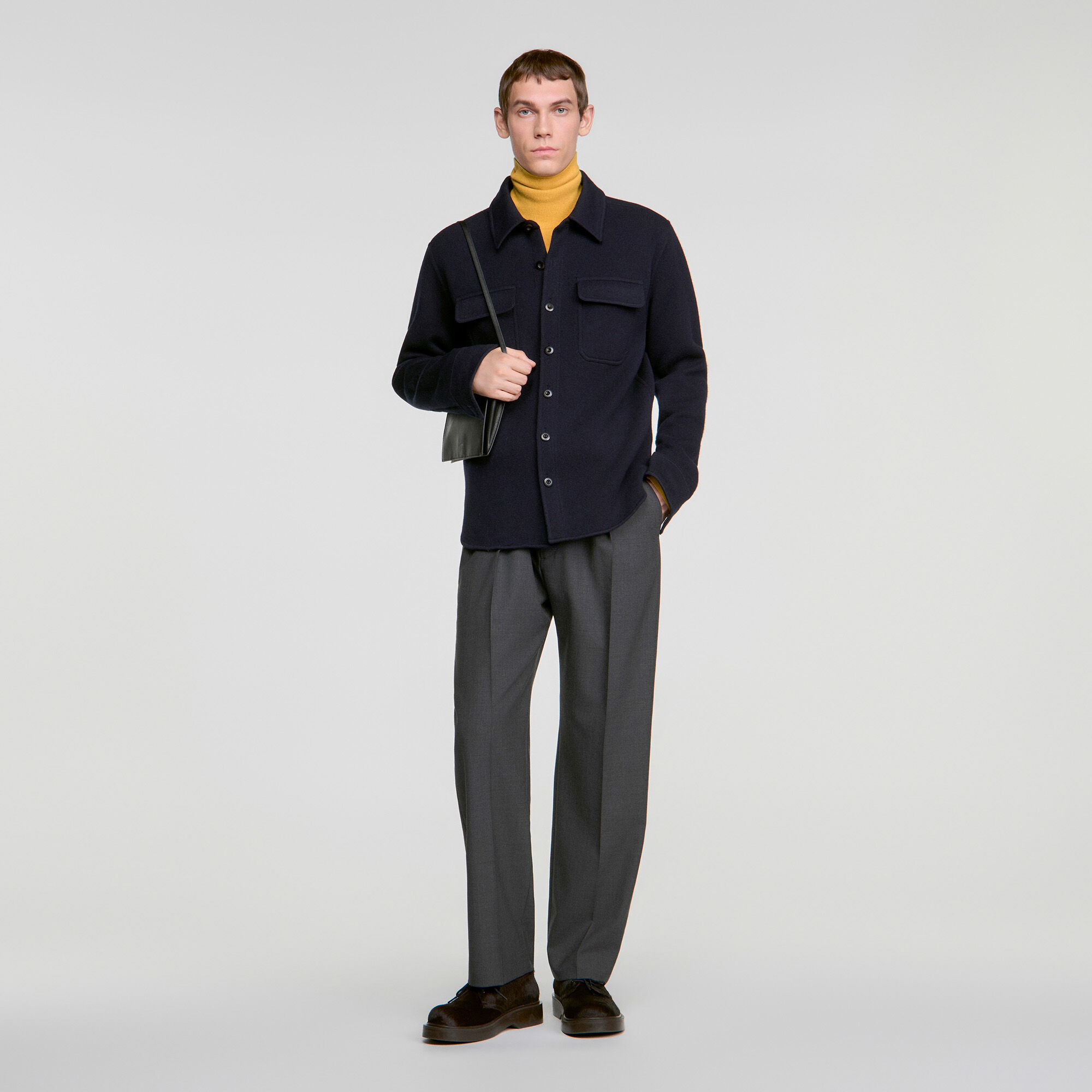 Boiled wool overshirt - Men | Sandro