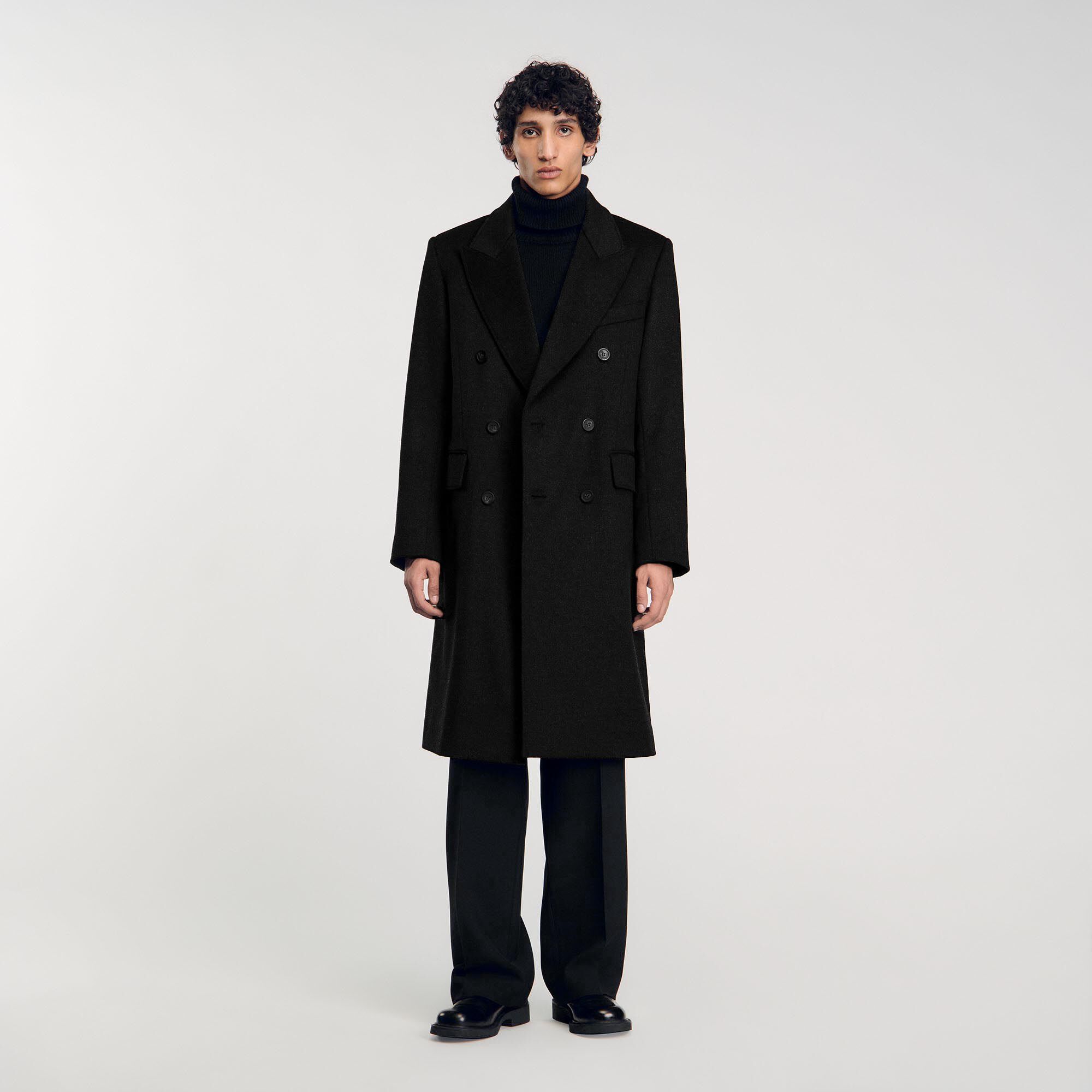 3/4-length double-breasted coat