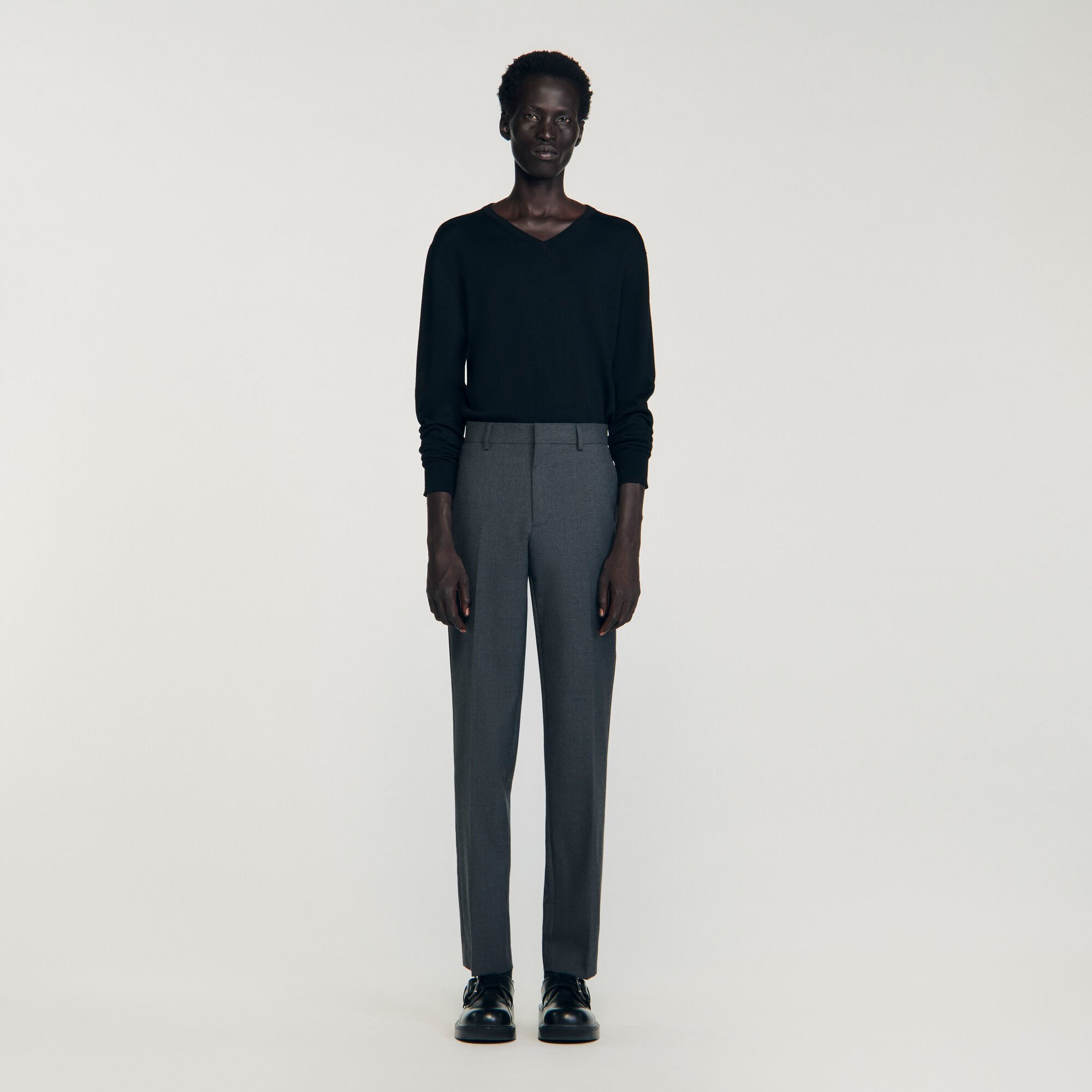 Wool suit trousers