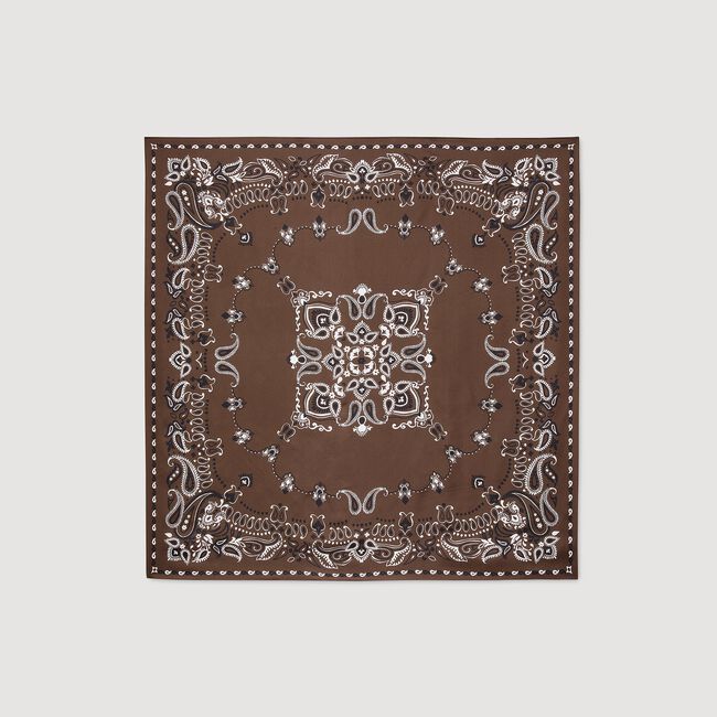 Foulard en soie à imprimé bandana