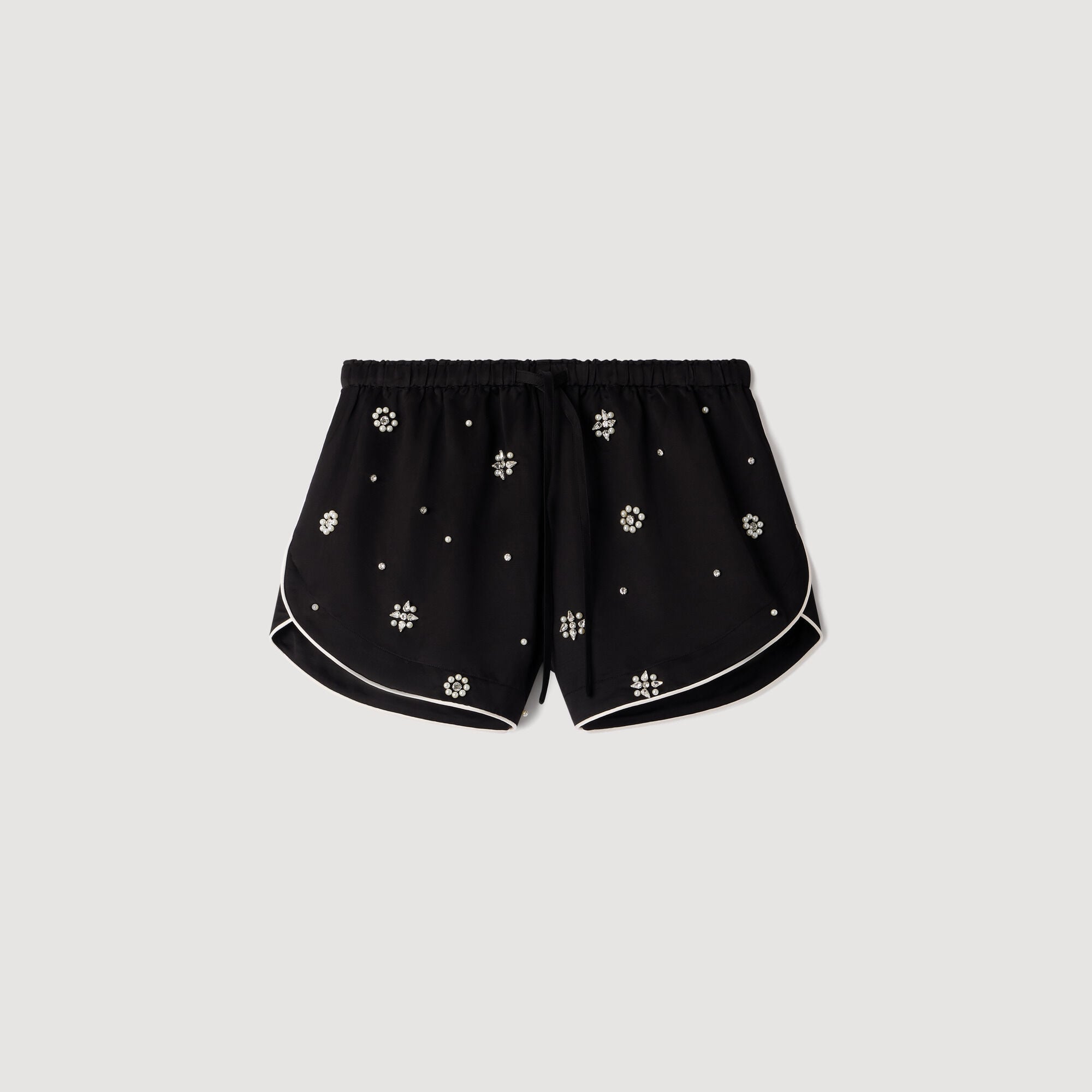 Shorts mit Perlen und Strass
