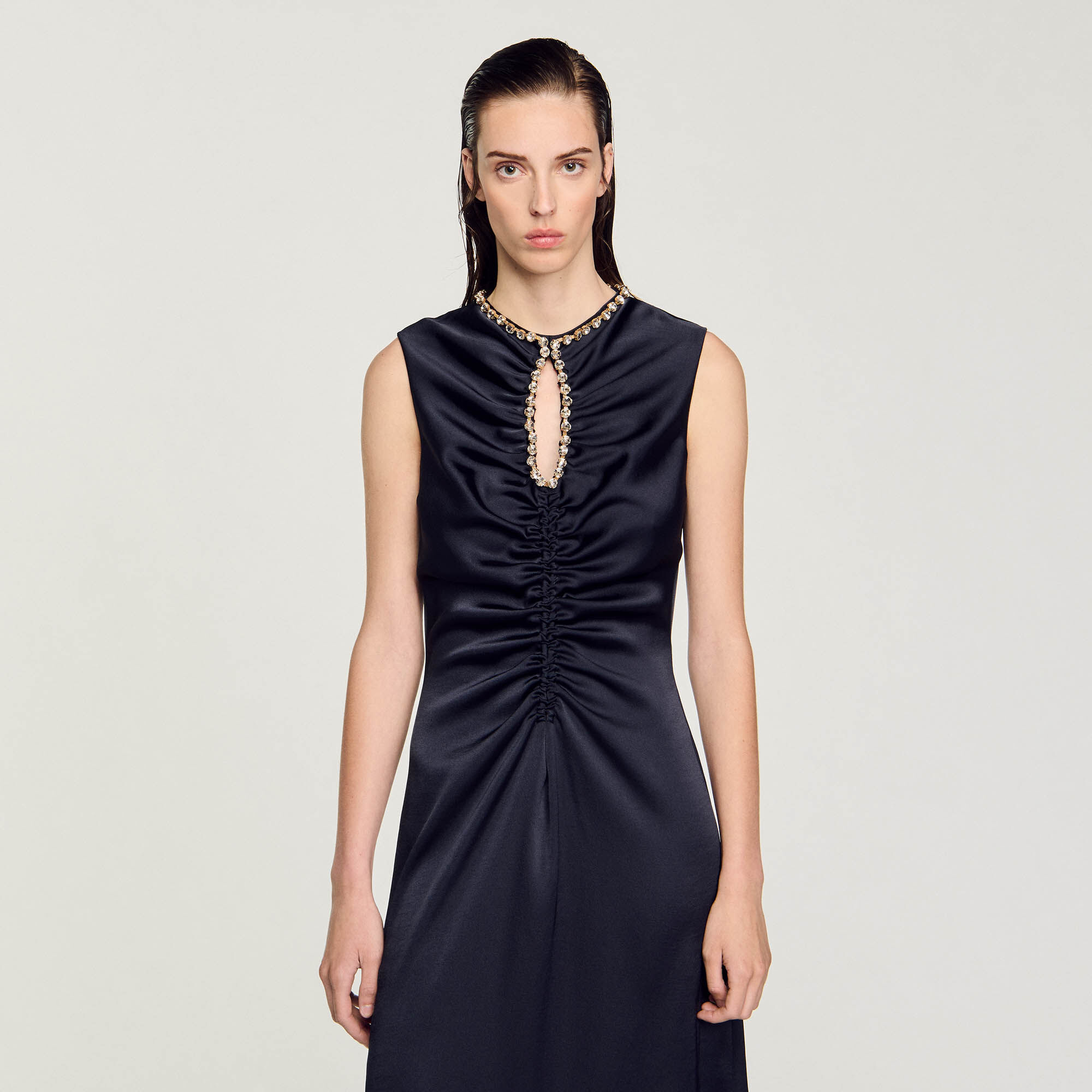 Robe midi à strass