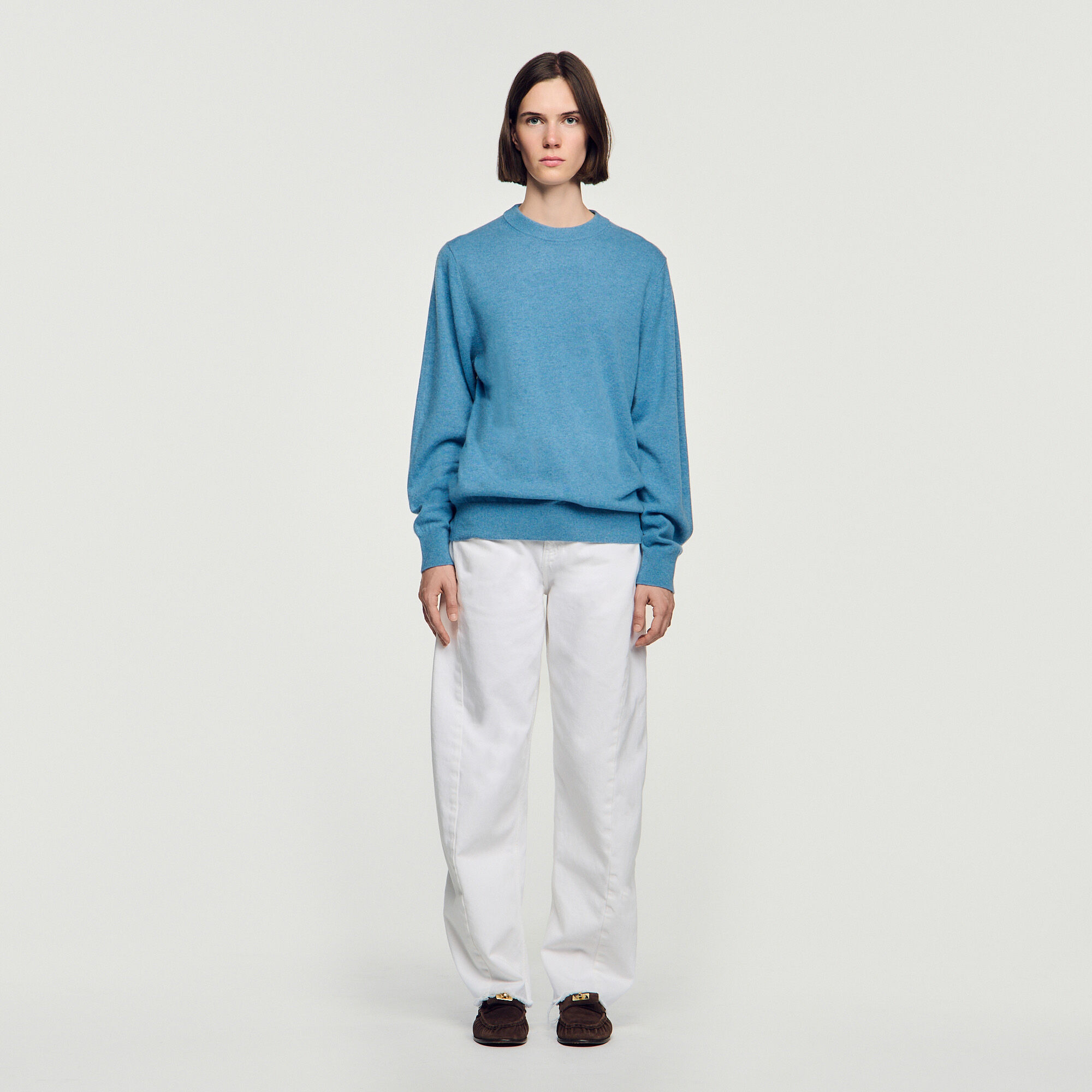 Kaschmirpullover mit Rundhals - Mixte | Sandro