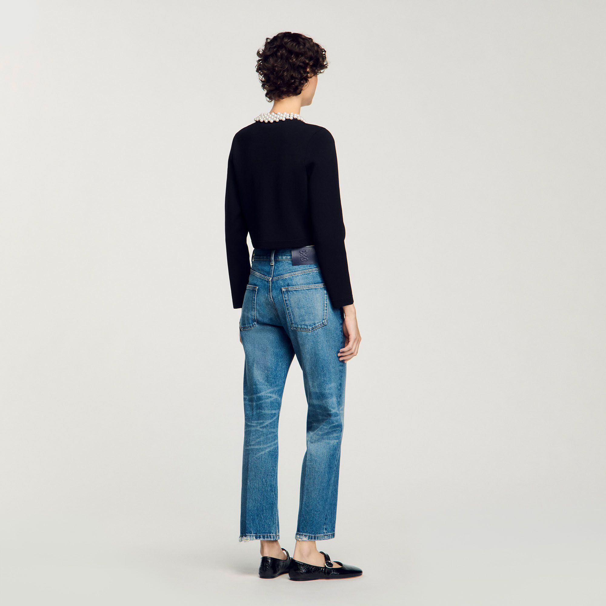 Cardigan à col perlé 
