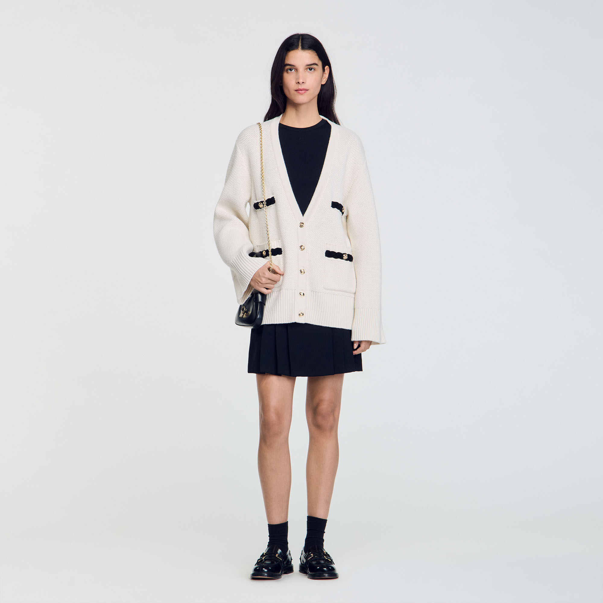Langer Cardigan aus Wolle