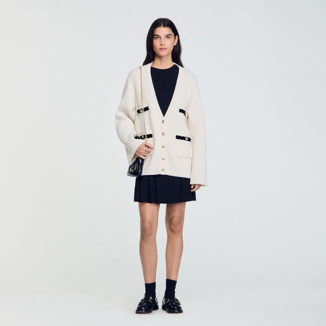 Langer Cardigan aus Wolle