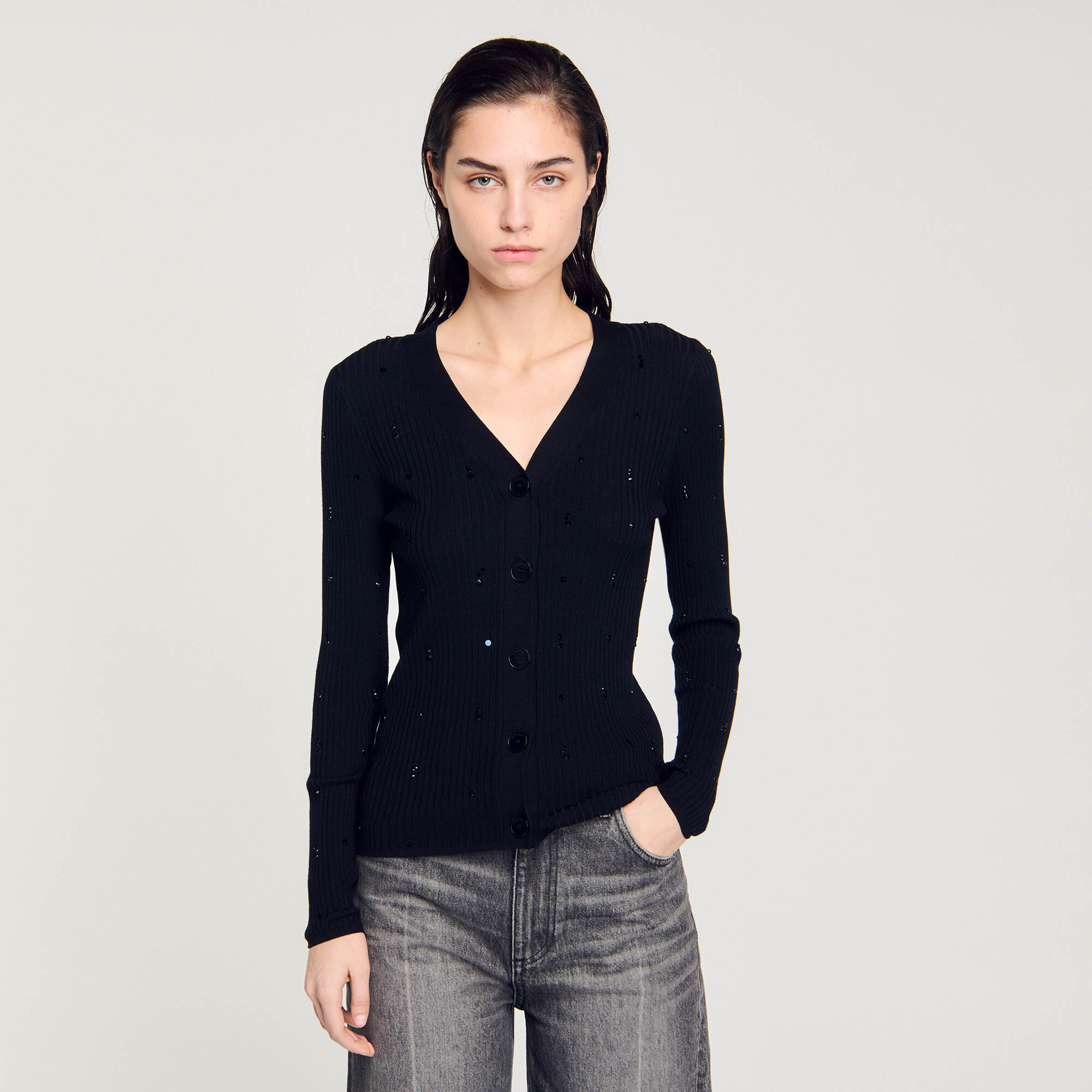 Cardigan à strass