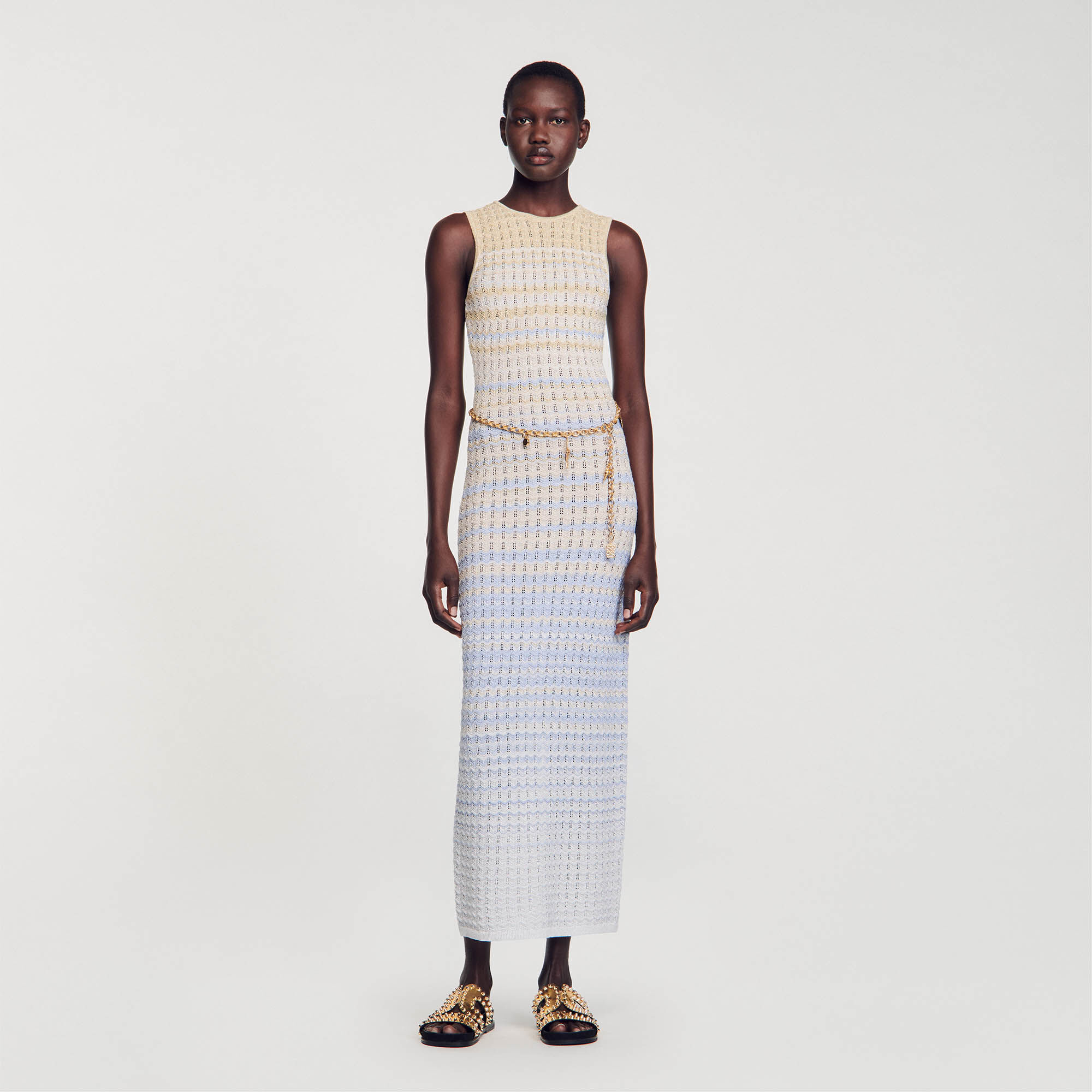 Robe sandro doré new arrivals