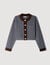 Cardigan with suede panels - Women | Sandro