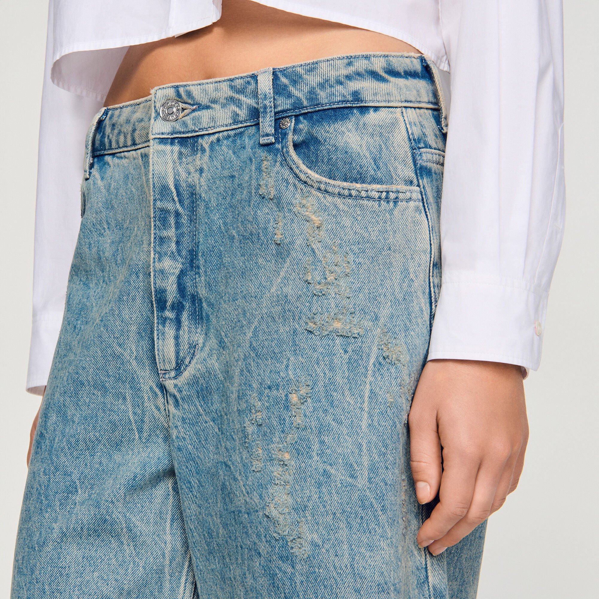 Bermudashorts im verwaschenen Look