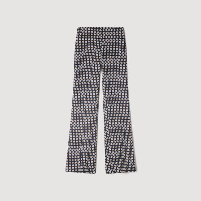 Weite Hose mit Blumendruckmuster