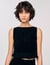Kurzes Stricktop mit Volant