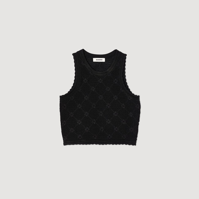 Top mit ausgefallenem Strickmuster