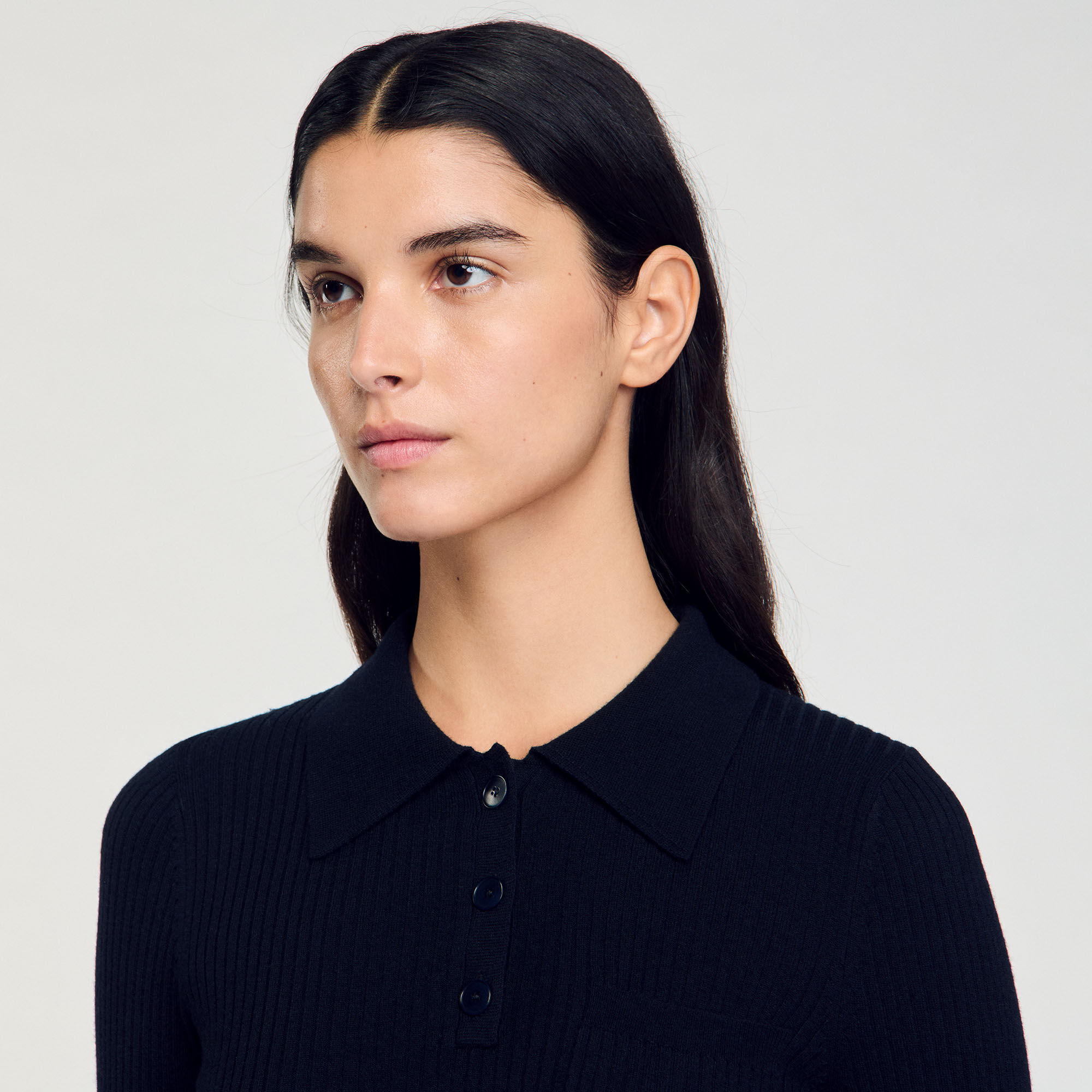 Rib knit jumper