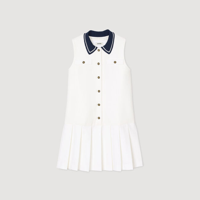 Short dress with contrasting collar