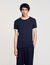 Two-tone patch T-shirt